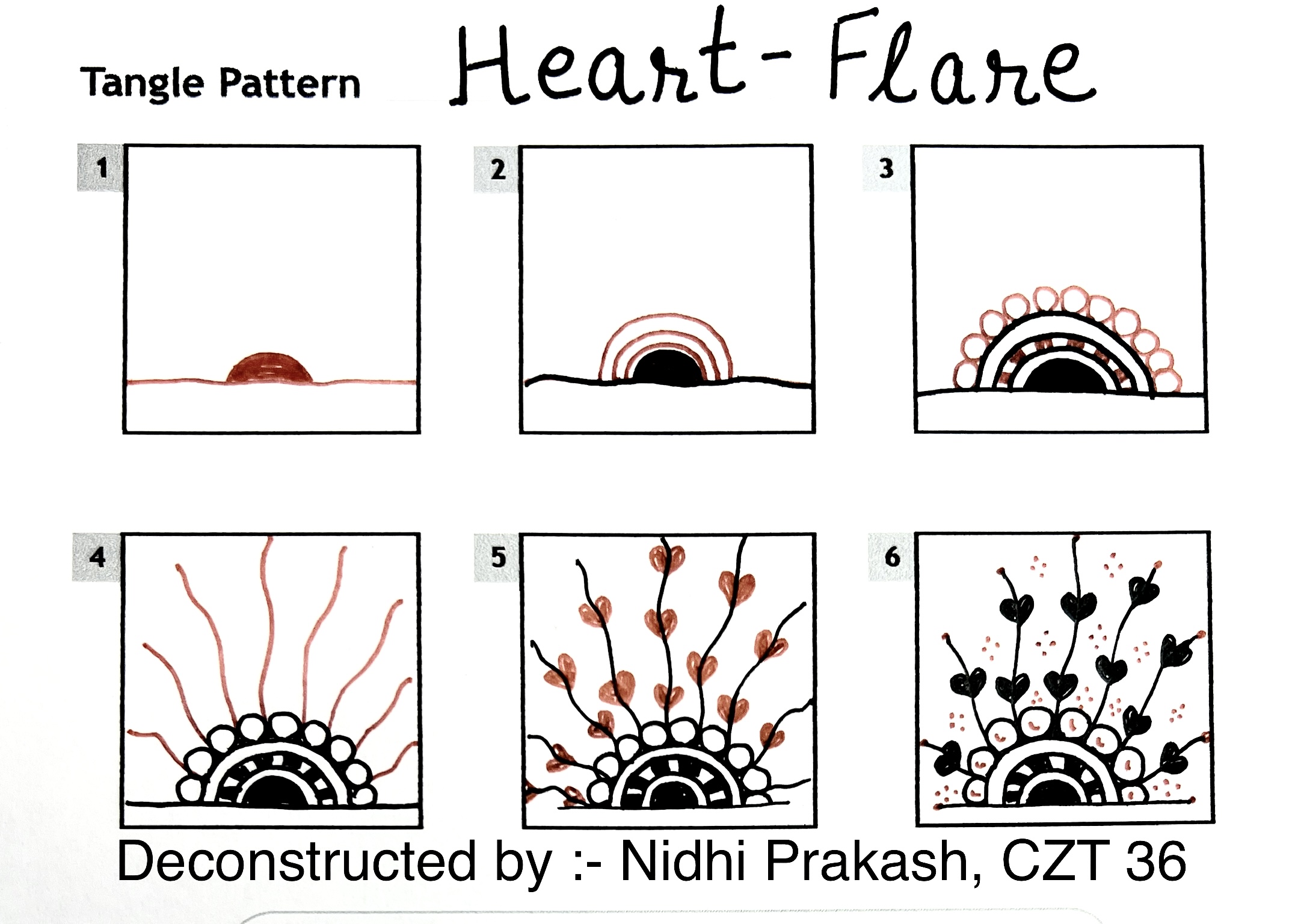 'Heart - Flare' Tangle