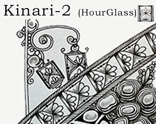 Kinari - 2 Hourglass - Border & Frame Tangle